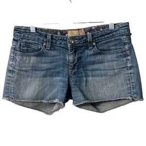 Paige Denim Shorts Frayed‎ Hem Casual Everyday Blue Wash Size 28